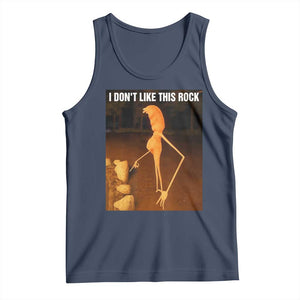 Marcus The Worm Christmas Tank Top I Don't Like This Rock Funny Meme TS10 Navy Print Your Wear