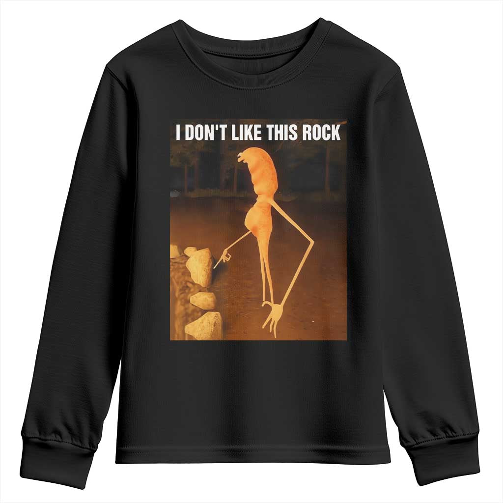 Marcus The Worm Christmas Youth Sweatshirt I Don't Like This Rock Funny Meme TS10 Black Print Your Wear