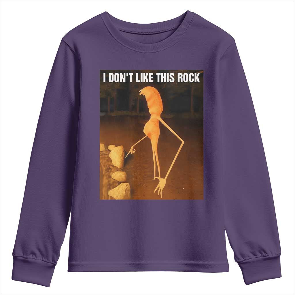 Marcus The Worm Christmas Youth Sweatshirt I Don't Like This Rock Funny Meme TS10 Purple Print Your Wear