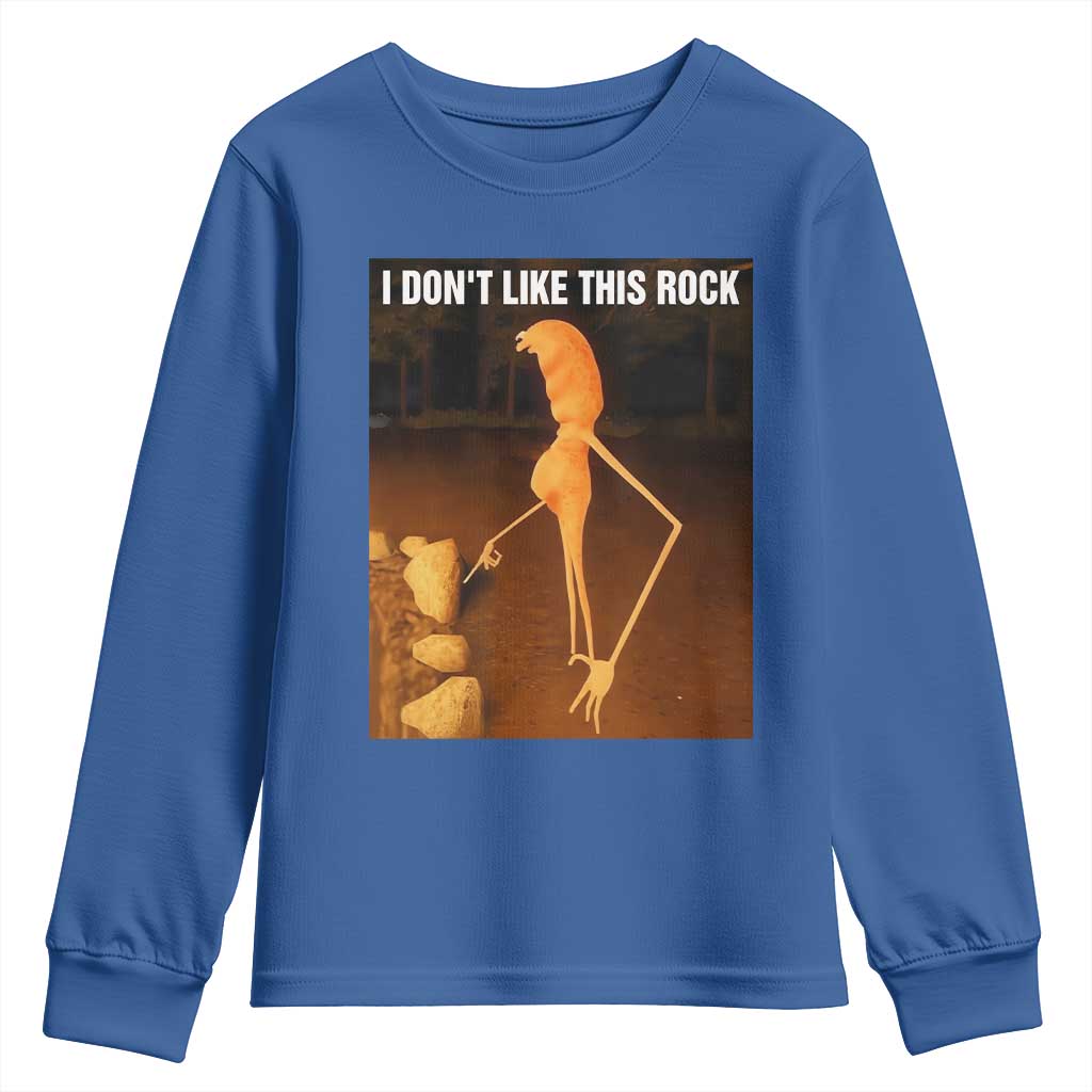 Marcus The Worm Christmas Youth Sweatshirt I Don't Like This Rock Funny Meme TS10 Royal Blue Print Your Wear