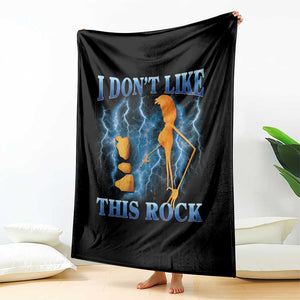 Funny Christmas Marcus The Worm Throw Blanket I Don't Like This Rock Brain Rot TS10 Print Your Wear