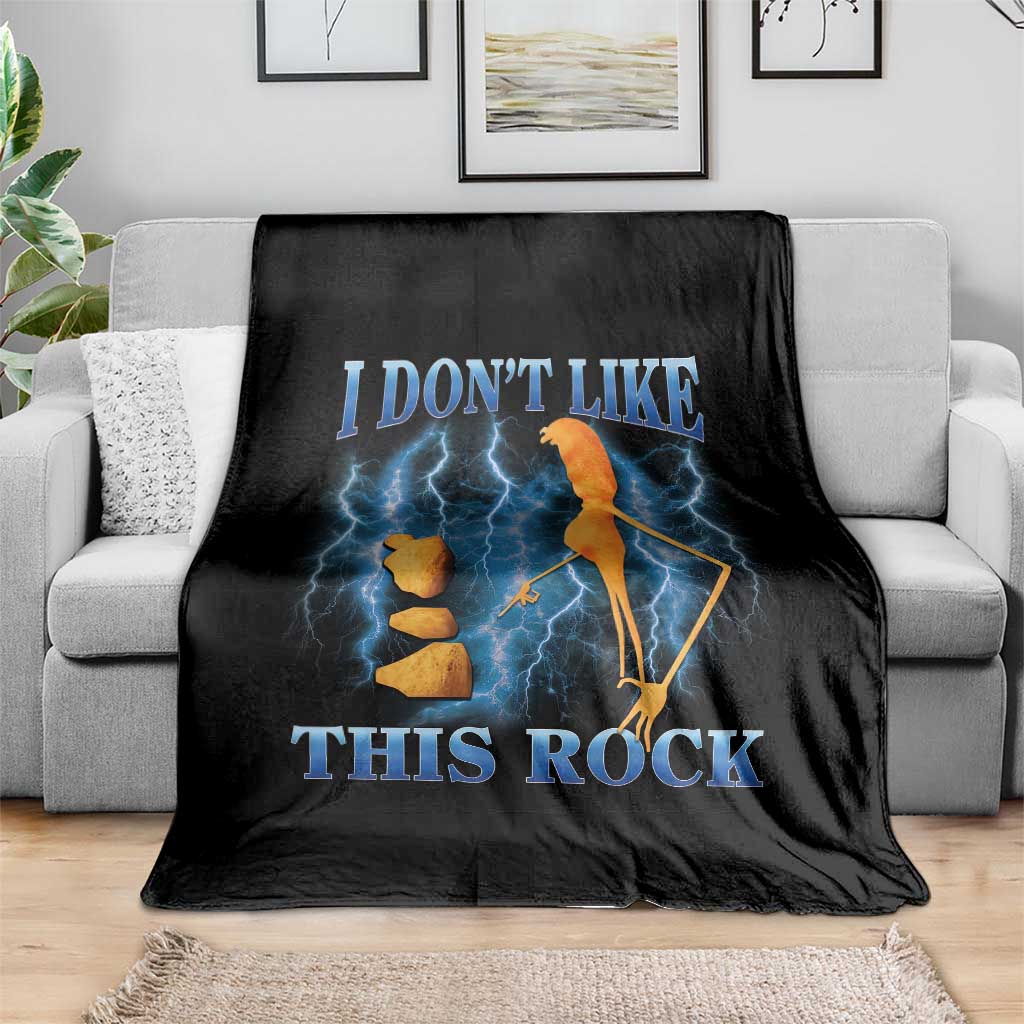 Funny Christmas Marcus The Worm Throw Blanket I Don't Like This Rock Brain Rot TS10 Print Your Wear