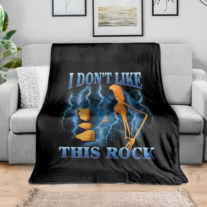 Funny Christmas Marcus The Worm Throw Blanket I Don't Like This Rock Brain Rot TS10 Print Your Wear