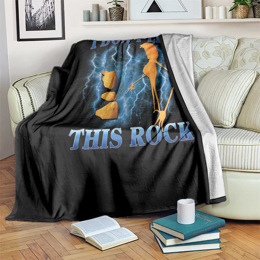 Funny Christmas Marcus The Worm Throw Blanket I Don't Like This Rock Brain Rot TS10 Print Your Wear