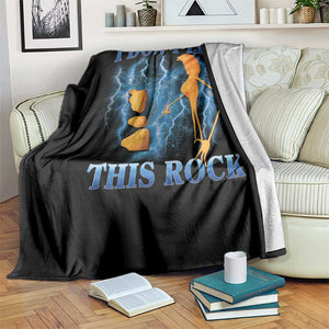 Funny Christmas Marcus The Worm Throw Blanket I Don't Like This Rock Brain Rot TS10 Print Your Wear