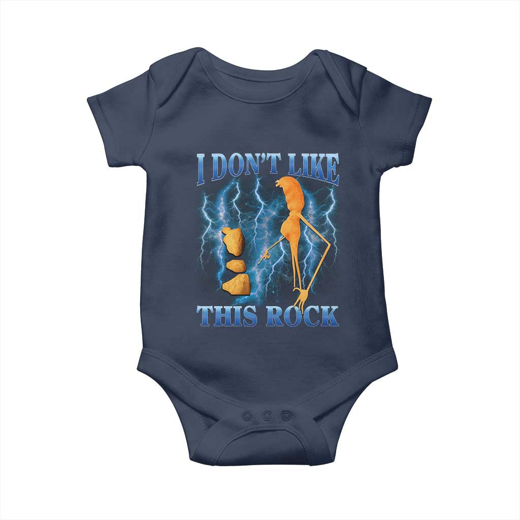 Funny Christmas Marcus The Worm Baby Onesie I Don't Like This Rock Brain Rot TS10 Navy Print Your Wear