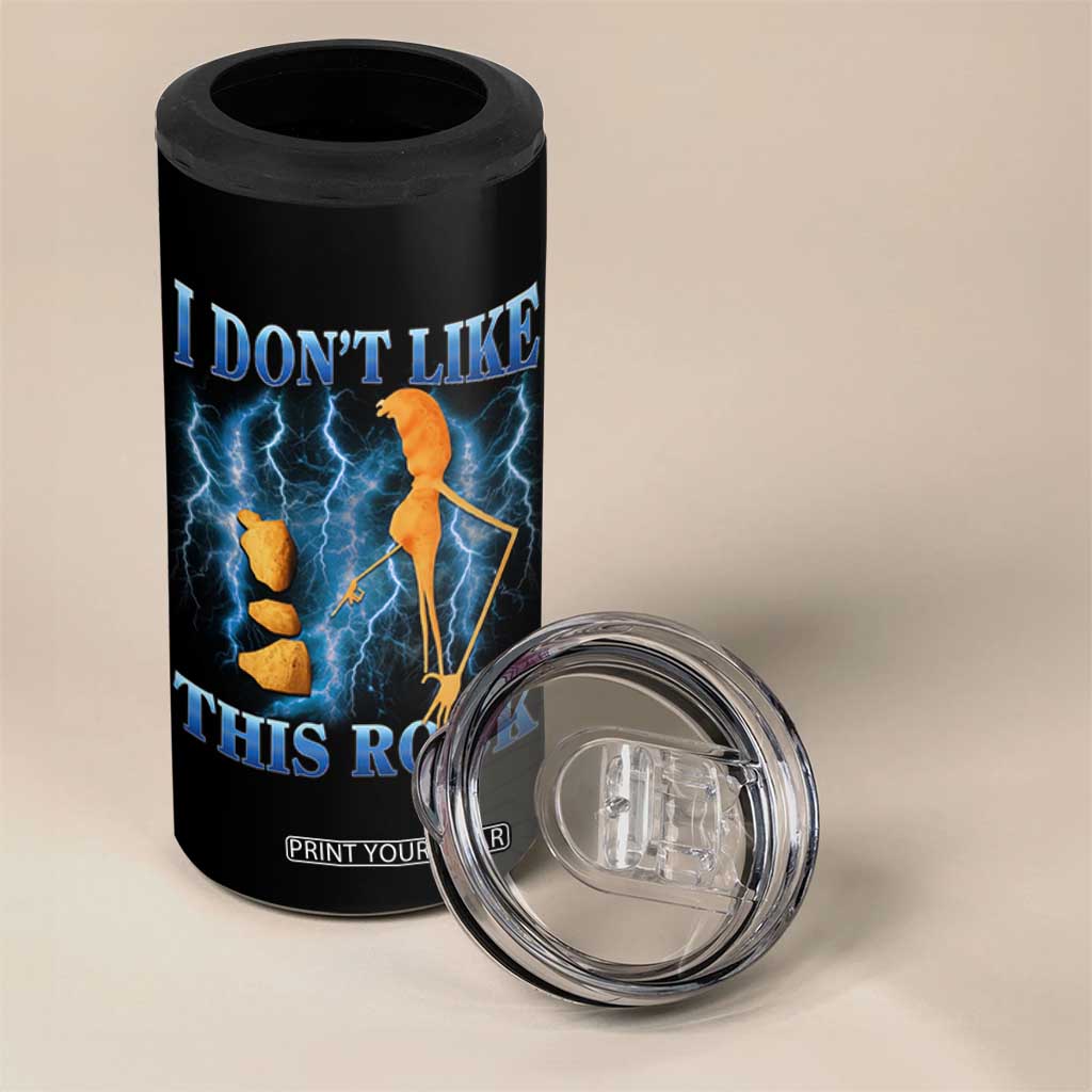Funny Christmas Marcus The Worm 4 in 1 Can Cooler Tumbler I Don't Like This Rock Brain Rot TS10 Print Your Wear