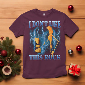 Funny Christmas Marcus The Worm T Shirt I Don't Like This Rock Brain Rot TS10 Maroon Print Your Wear