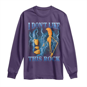 Funny Christmas Marcus The Worm Long Sleeve Shirt I Don't Like This Rock Brain Rot TS10 Purple Print Your Wear