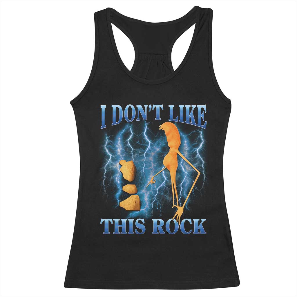 Funny Christmas Marcus The Worm Racerback Tank Top I Don't Like This Rock Brain Rot TS10 Black Print Your Wear
