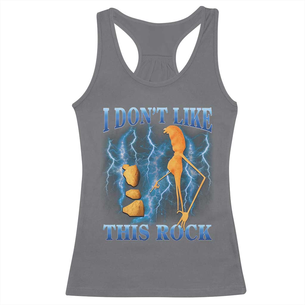 Funny Christmas Marcus The Worm Racerback Tank Top I Don't Like This Rock Brain Rot TS10 Charcoal Print Your Wear