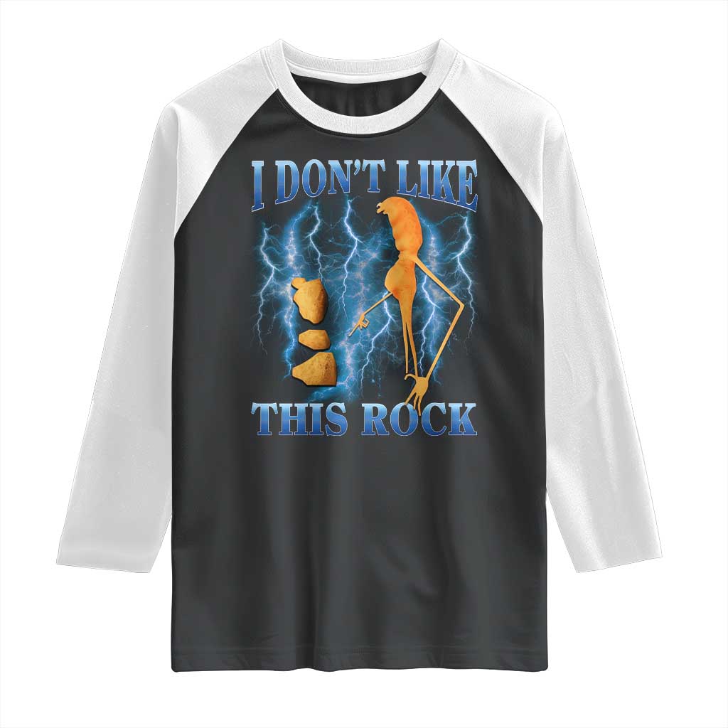 Funny Christmas Marcus The Worm Raglan Shirt I Don't Like This Rock Brain Rot TS10 Black White Print Your Wear
