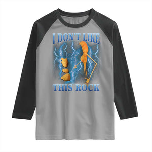 Funny Christmas Marcus The Worm Raglan Shirt I Don't Like This Rock Brain Rot TS10 Sport Gray Black Print Your Wear
