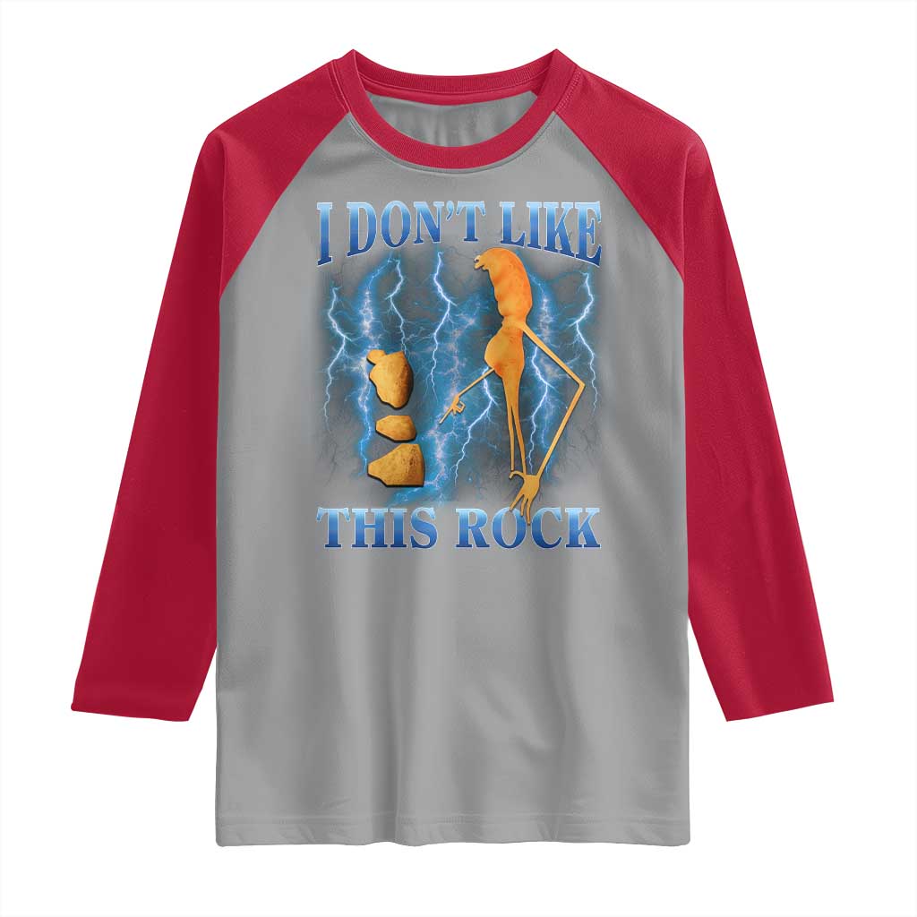 Funny Christmas Marcus The Worm Raglan Shirt I Don't Like This Rock Brain Rot TS10 Sport Gray Red Print Your Wear