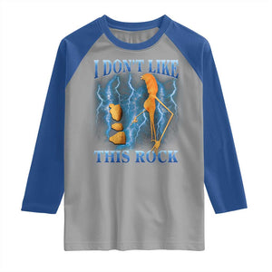 Funny Christmas Marcus The Worm Raglan Shirt I Don't Like This Rock Brain Rot TS10 Sport Gray Royal Print Your Wear