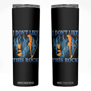 Funny Christmas Marcus The Worm Skinny Tumbler I Don't Like This Rock Brain Rot TS10 Black Print Your Wear
