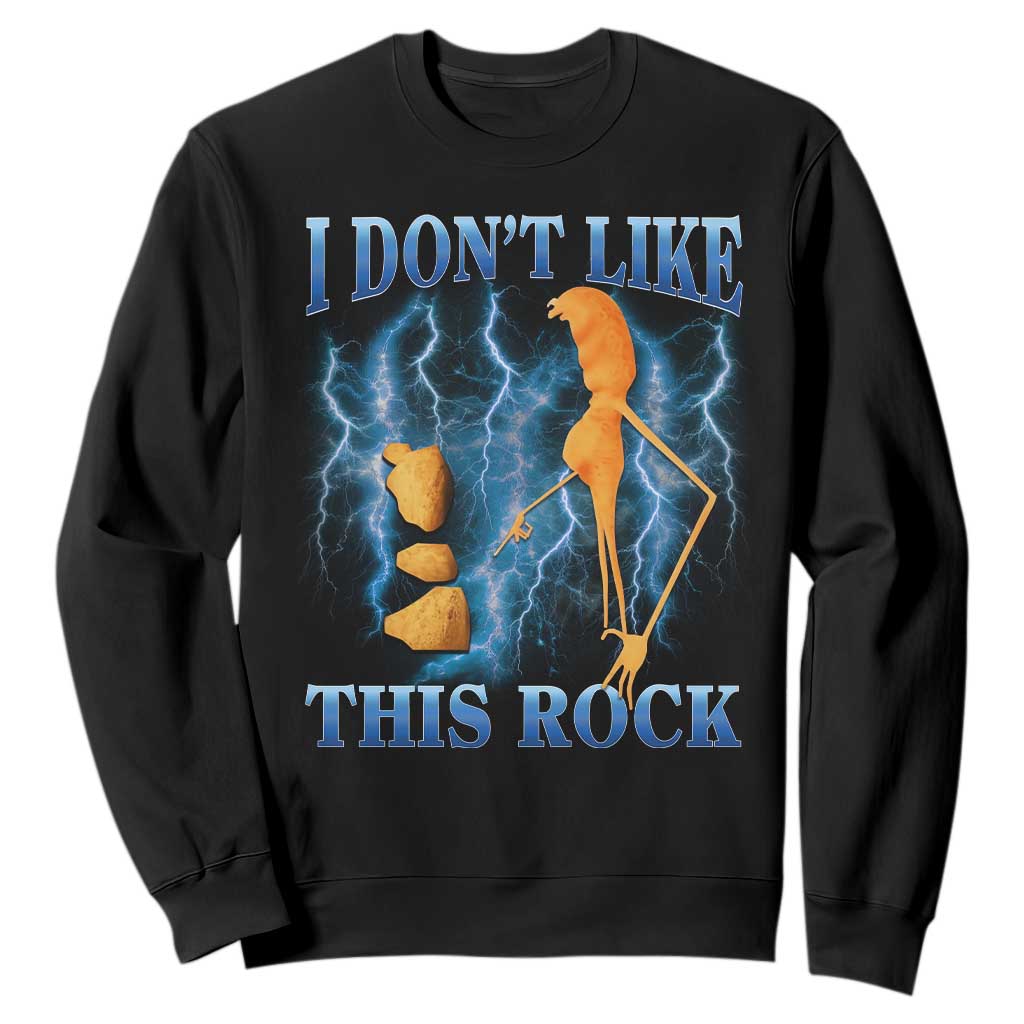 Funny Christmas Marcus The Worm Sweatshirt I Don't Like This Rock Brain Rot TS10 Black Print Your Wear