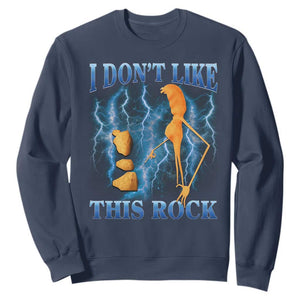 Funny Christmas Marcus The Worm Sweatshirt I Don't Like This Rock Brain Rot TS10 Navy Print Your Wear