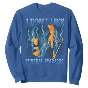 Funny Christmas Marcus The Worm Sweatshirt I Don't Like This Rock Brain Rot TS10 Royal Blue Print Your Wear
