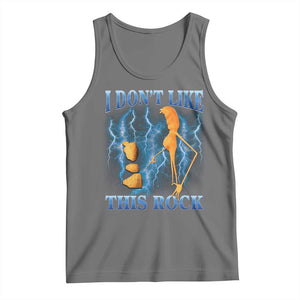 Funny Christmas Marcus The Worm Tank Top I Don't Like This Rock Brain Rot TS10 Black Heather Print Your Wear