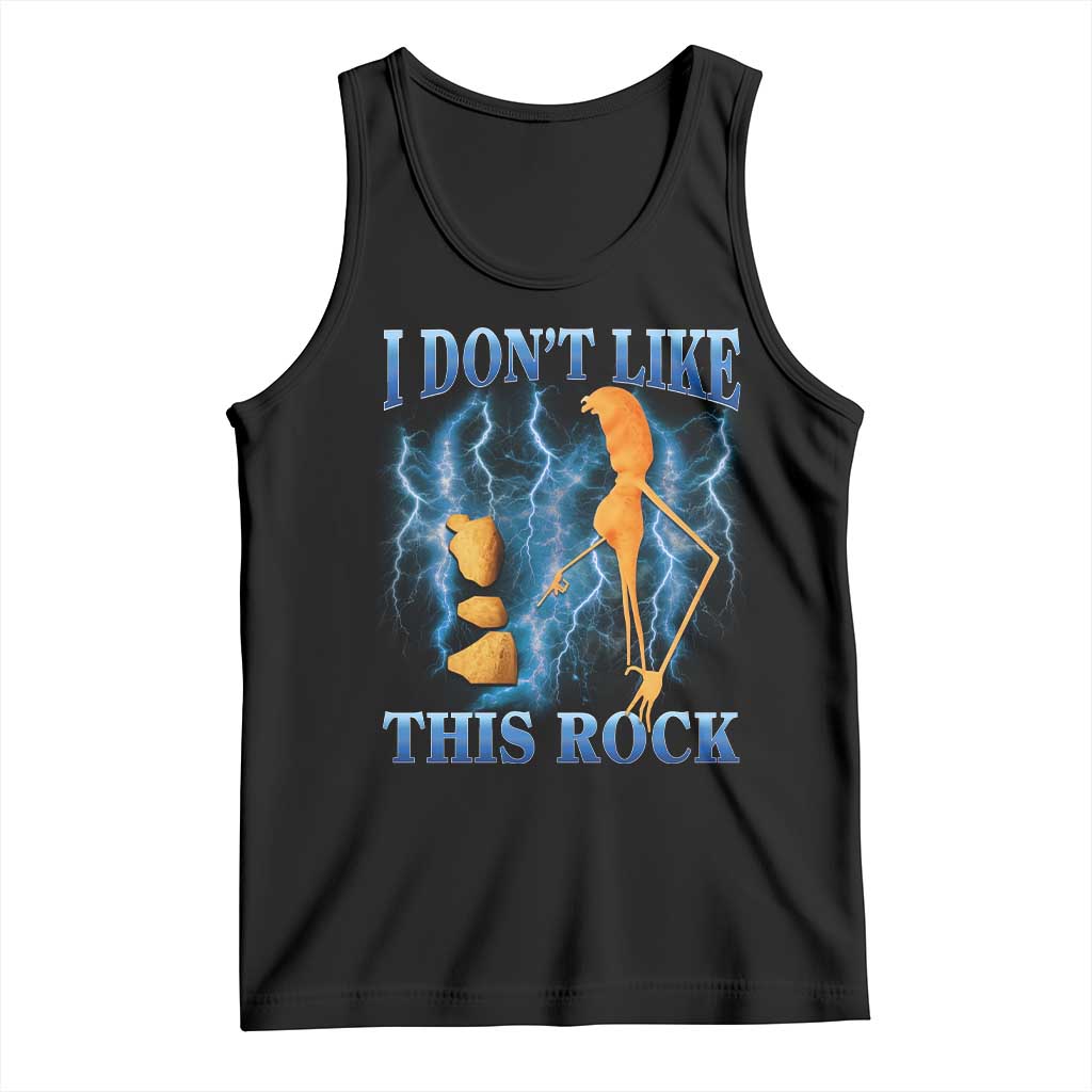 Funny Christmas Marcus The Worm Tank Top I Don't Like This Rock Brain Rot TS10 Black Print Your Wear