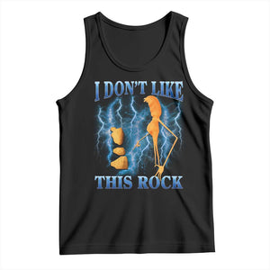 Funny Christmas Marcus The Worm Tank Top I Don't Like This Rock Brain Rot TS10 Black Print Your Wear