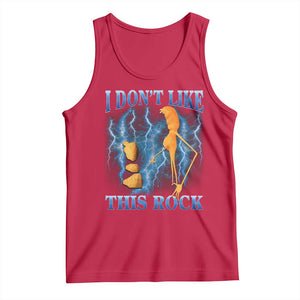 Funny Christmas Marcus The Worm Tank Top I Don't Like This Rock Brain Rot TS10 Red Print Your Wear
