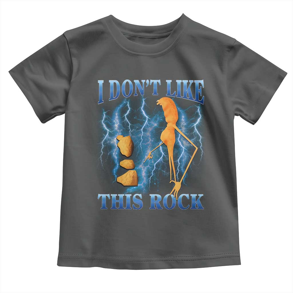 Funny Christmas Marcus The Worm Toddler T Shirt I Don't Like This Rock Brain Rot TS10 Dark Heather Print Your Wear