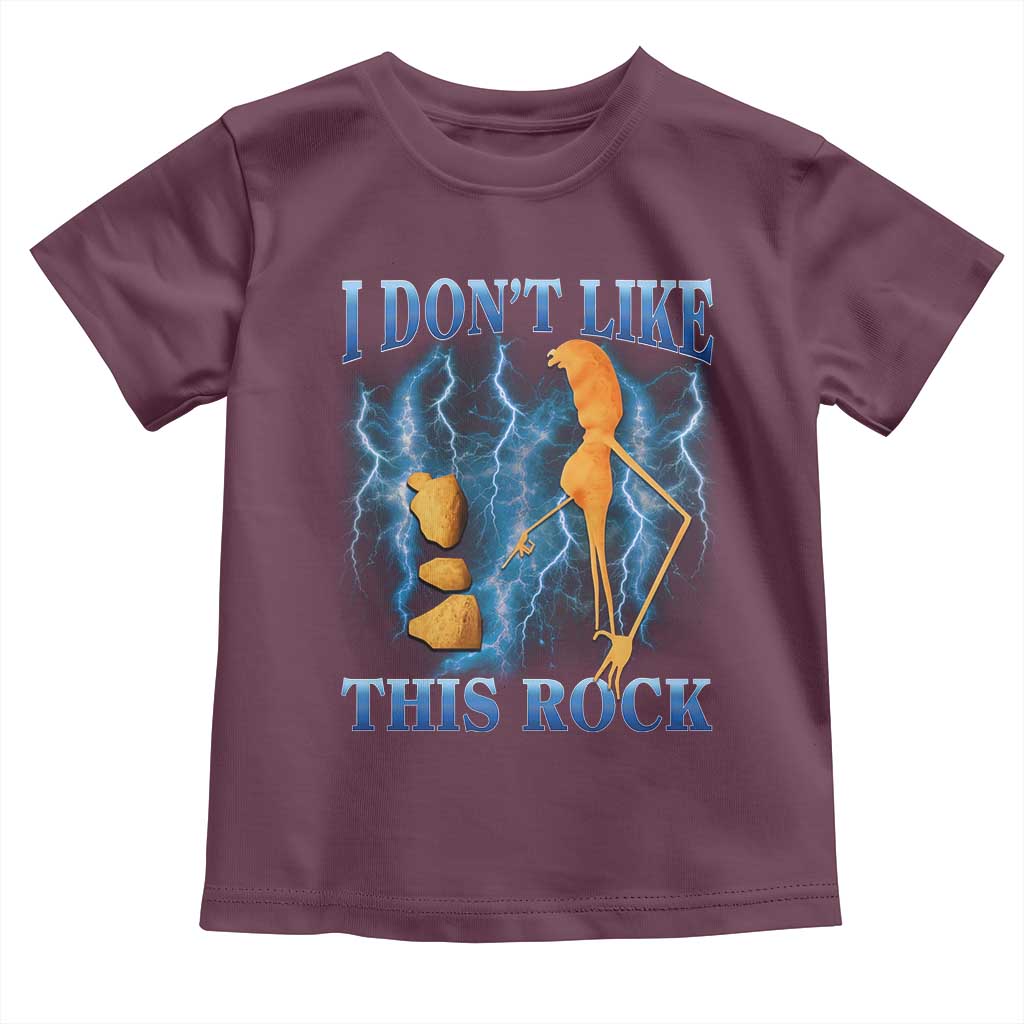 Funny Christmas Marcus The Worm Toddler T Shirt I Don't Like This Rock Brain Rot TS10 Maroon Print Your Wear