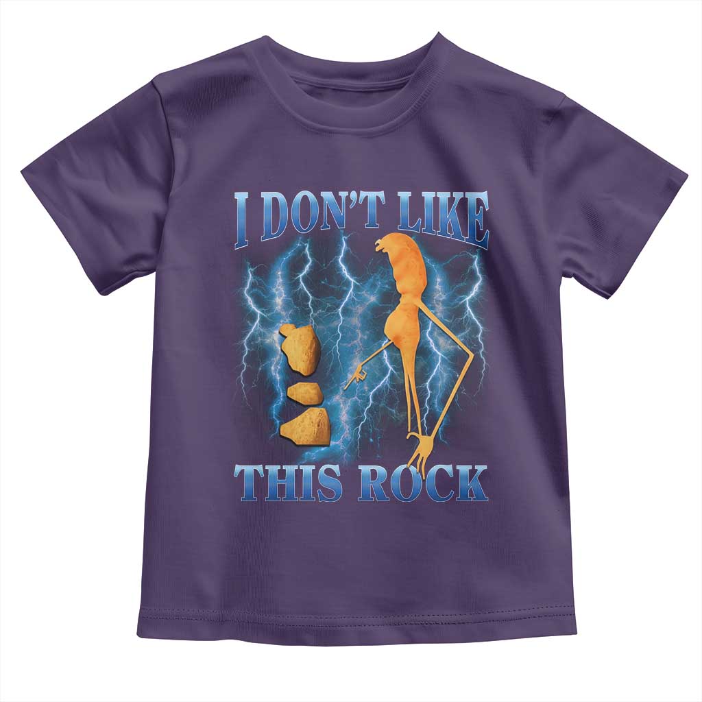 Funny Christmas Marcus The Worm Toddler T Shirt I Don't Like This Rock Brain Rot TS10 Purple Print Your Wear