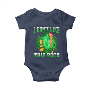 Funny Marcus The Worm Baby Onesie I Don't Like This Rock Brain Rot TS10 Navy Print Your Wear