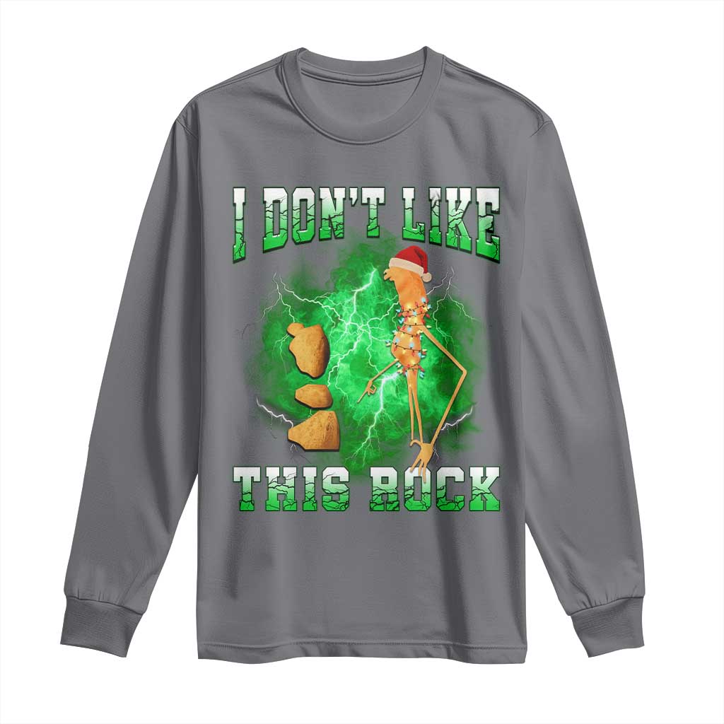 Funny Marcus The Worm Long Sleeve Shirt I Don't Like This Rock Brain Rot TS10 Charcoal Print Your Wear