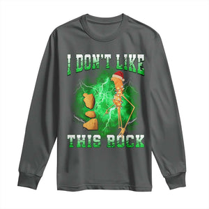 Funny Marcus The Worm Long Sleeve Shirt I Don't Like This Rock Brain Rot TS10 Dark Heather Print Your Wear