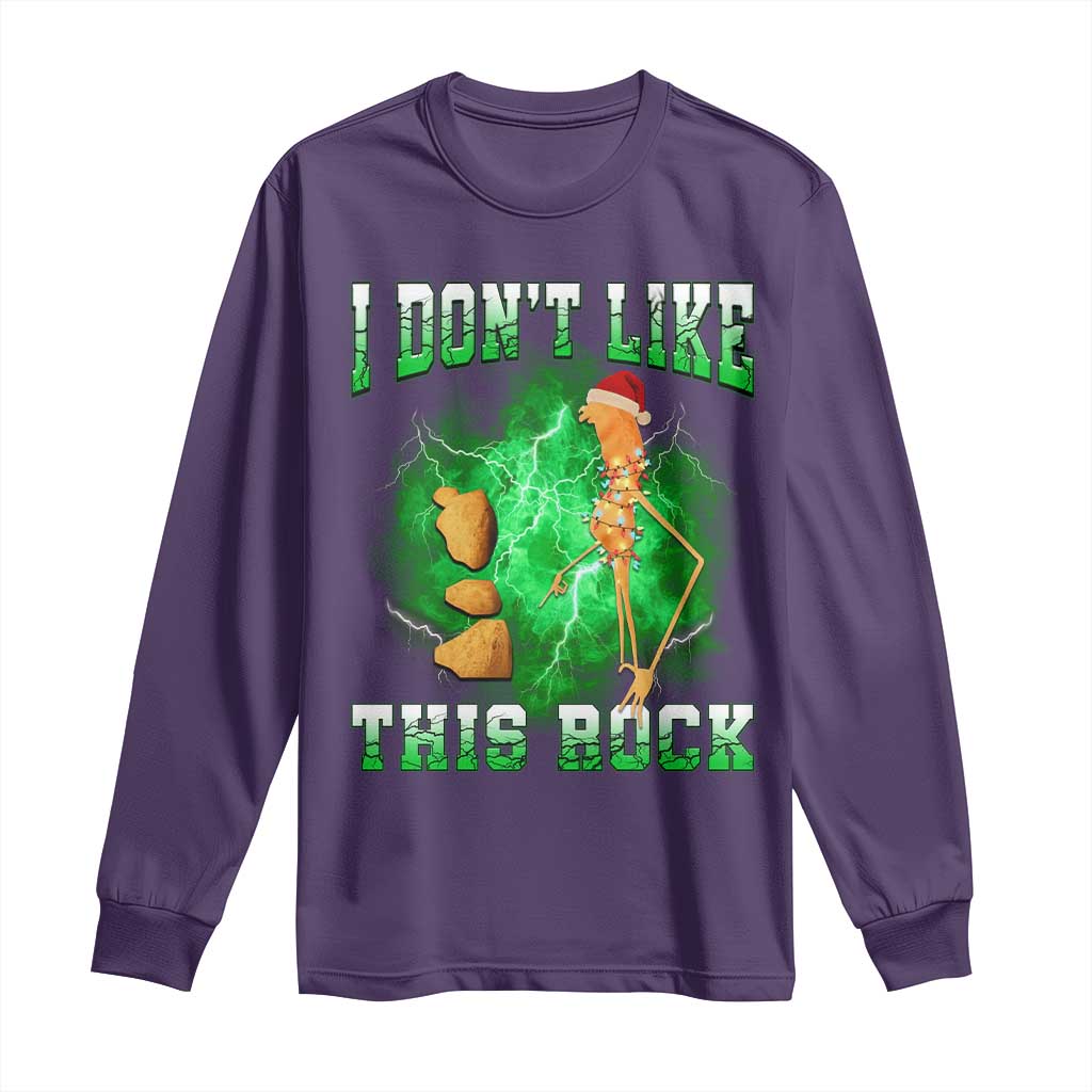 Funny Marcus The Worm Long Sleeve Shirt I Don't Like This Rock Brain Rot TS10 Purple Print Your Wear