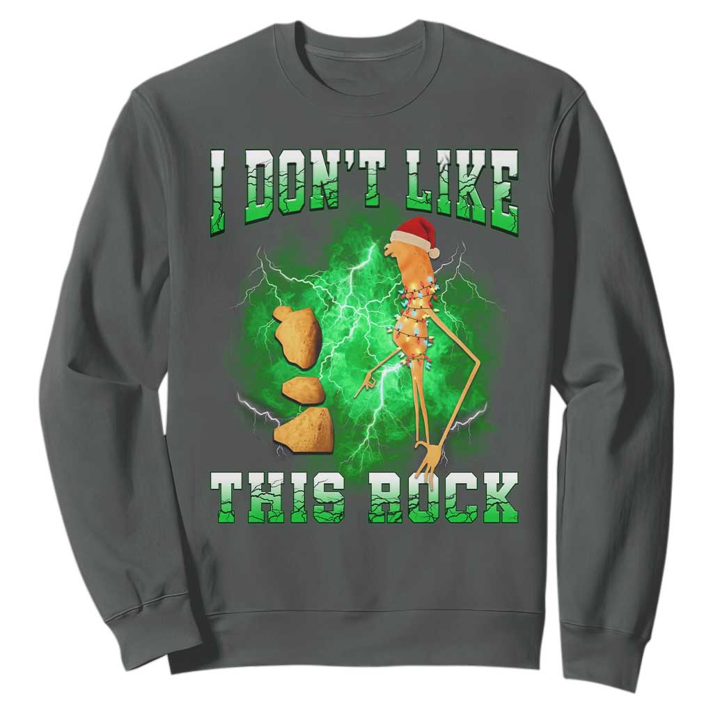 Funny Marcus The Worm Sweatshirt I Don't Like This Rock Brain Rot TS10 Dark Heather Print Your Wear