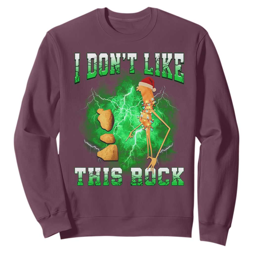 Funny Marcus The Worm Sweatshirt I Don't Like This Rock Brain Rot TS10 Maroon Print Your Wear