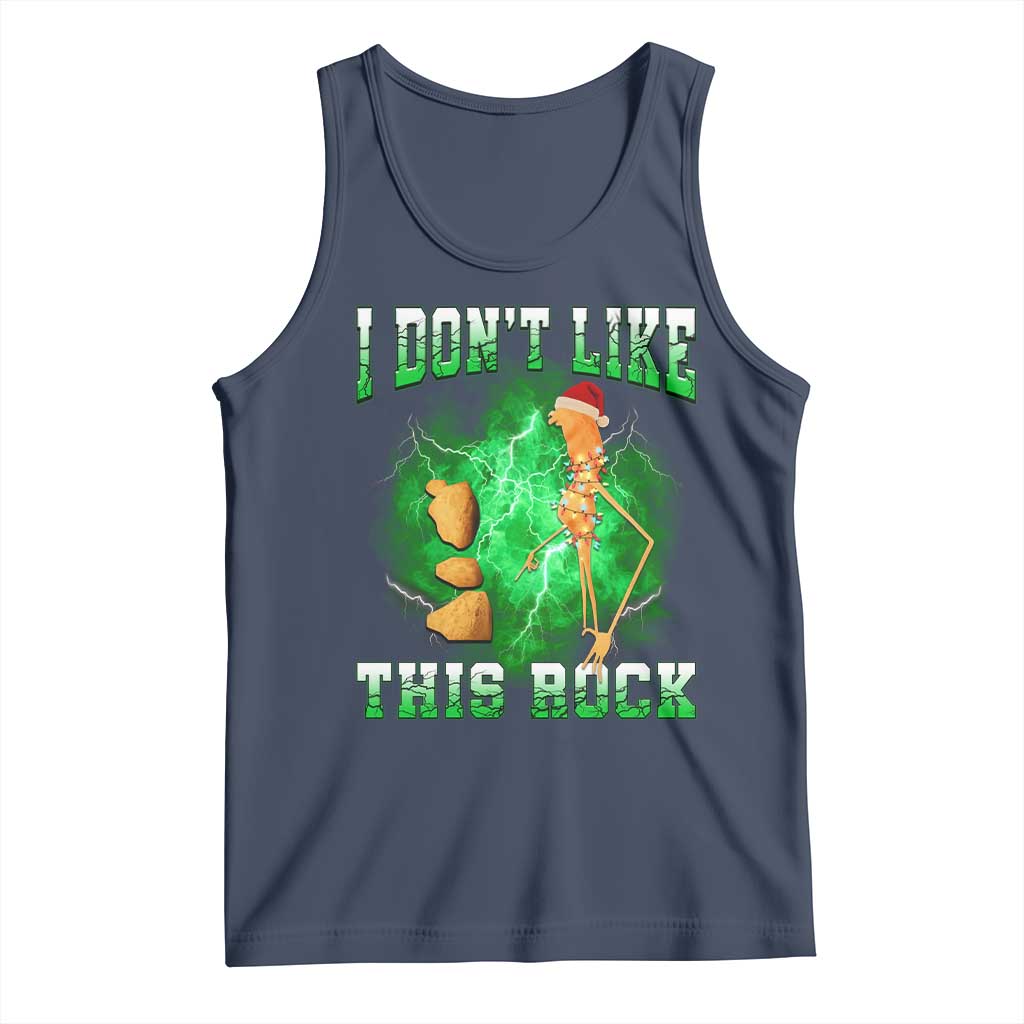 Funny Marcus The Worm Tank Top I Don't Like This Rock Brain Rot TS10 Navy Print Your Wear