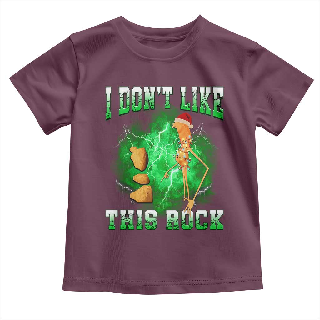 Funny Marcus The Worm Toddler T Shirt I Don't Like This Rock Brain Rot TS10 Maroon Print Your Wear