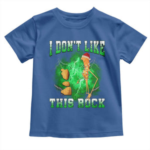 Funny Marcus The Worm Toddler T Shirt I Don't Like This Rock Brain Rot TS10 Royal Blue Print Your Wear