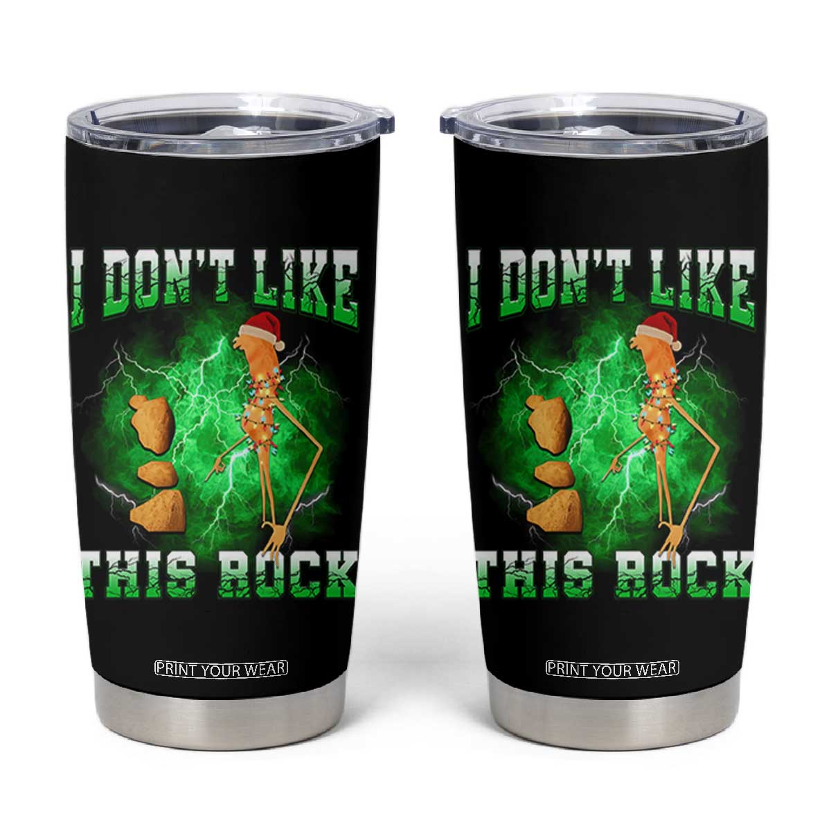 Funny Marcus The Worm Tumbler Cup I Don't Like This Rock Brain Rot TS10 Black Print Your Wear