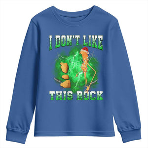 Funny Marcus The Worm Youth Sweatshirt I Don't Like This Rock Brain Rot TS10 Royal Blue Print Your Wear