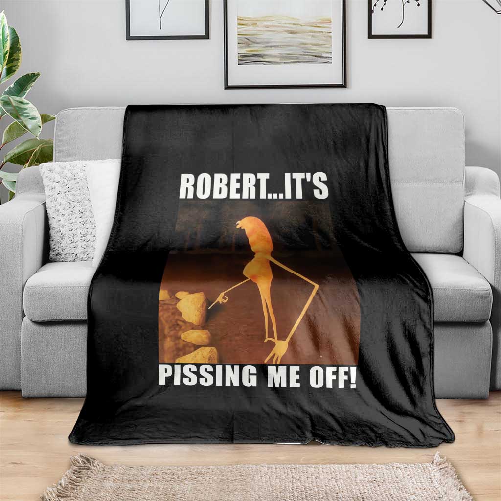 Marcus The Worm Meme Throw Blanket Robert Its Pissing Me Off TS10 Print Your Wear