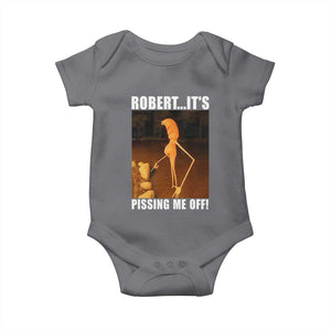 Marcus The Worm Meme Baby Onesie Robert Its Pissing Me Off TS10 Charcoal Print Your Wear