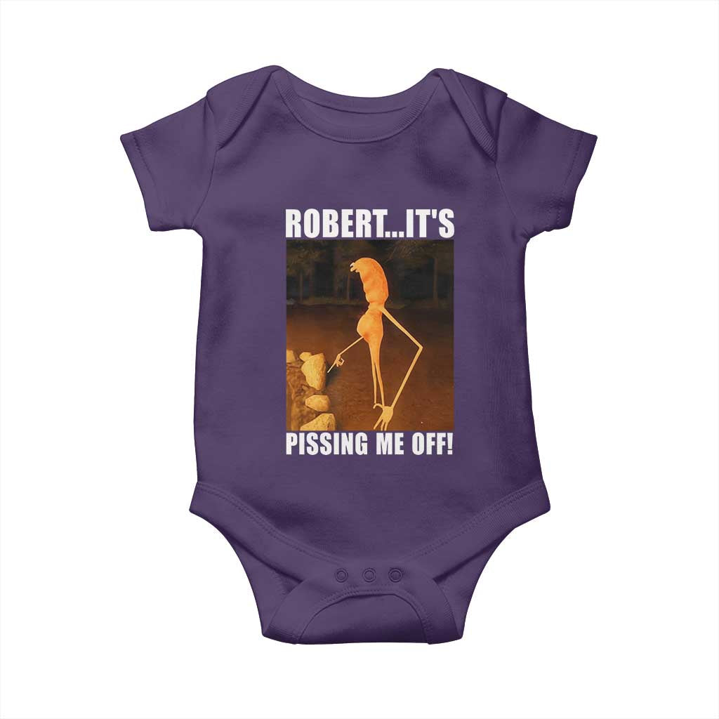 Marcus The Worm Meme Baby Onesie Robert Its Pissing Me Off TS10 Purple Print Your Wear