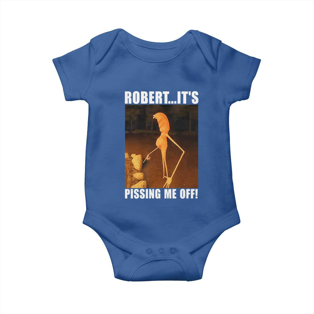 Marcus The Worm Meme Baby Onesie Robert Its Pissing Me Off TS10 Royal Blue Print Your Wear