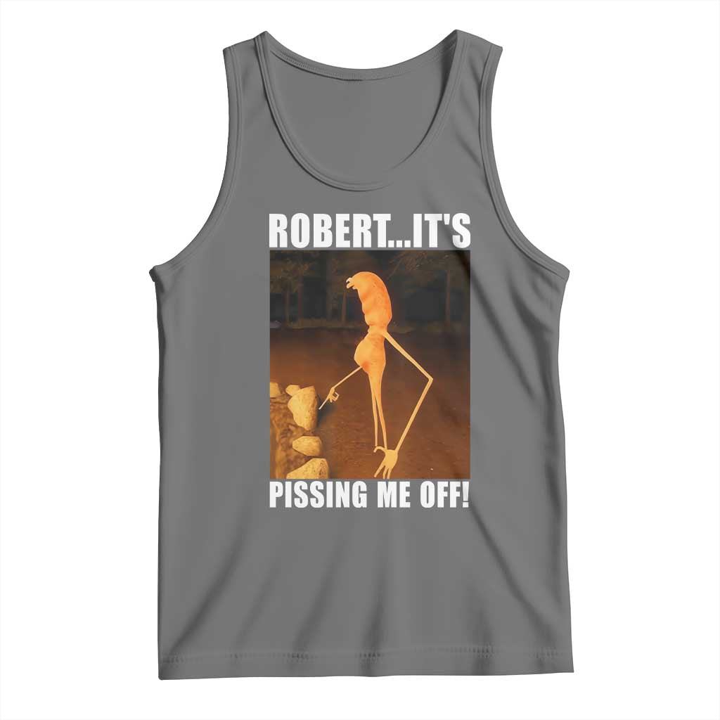 Marcus The Worm Meme Tank Top Robert Its Pissing Me Off TS10 Black Heather Print Your Wear