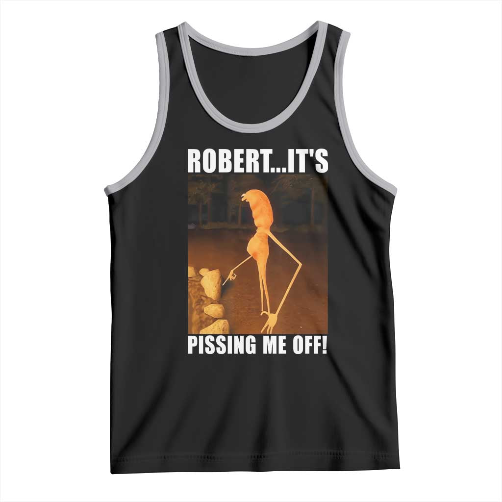 Marcus The Worm Meme Tank Top Robert Its Pissing Me Off TS10 Black Athletic Heather Print Your Wear