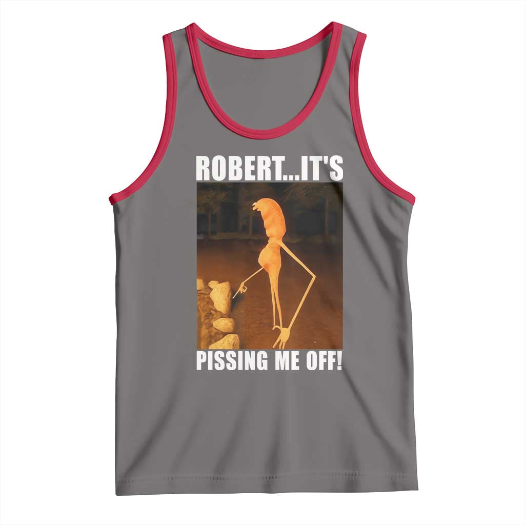 Marcus The Worm Meme Tank Top Robert Its Pissing Me Off TS10 Deep Heather Red Print Your Wear
