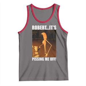 Marcus The Worm Meme Tank Top Robert Its Pissing Me Off TS10 Deep Heather Red Print Your Wear