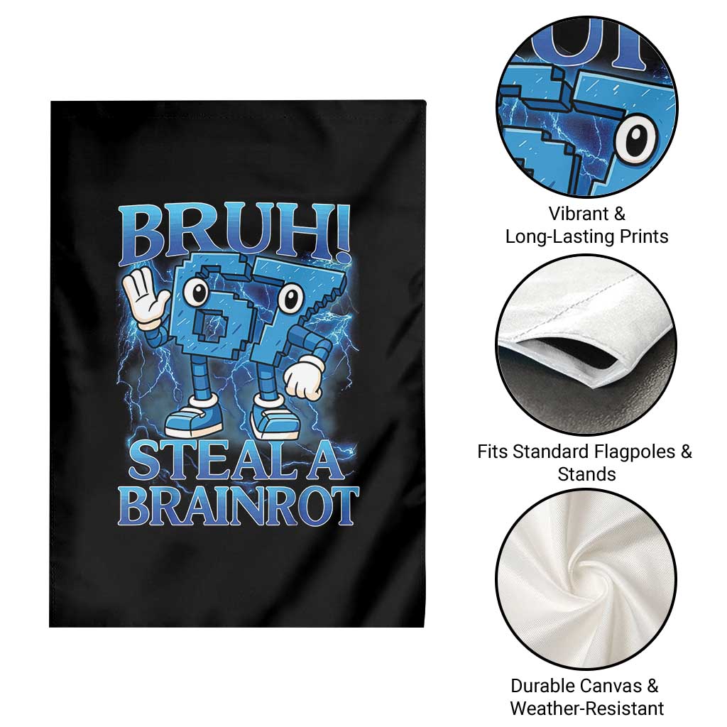 Bruh 6 7 Steal a Brainrot Garden Flag 6-7 Funny Brainrot Meme Six Seven Bootleg TS10 Print Your Wear